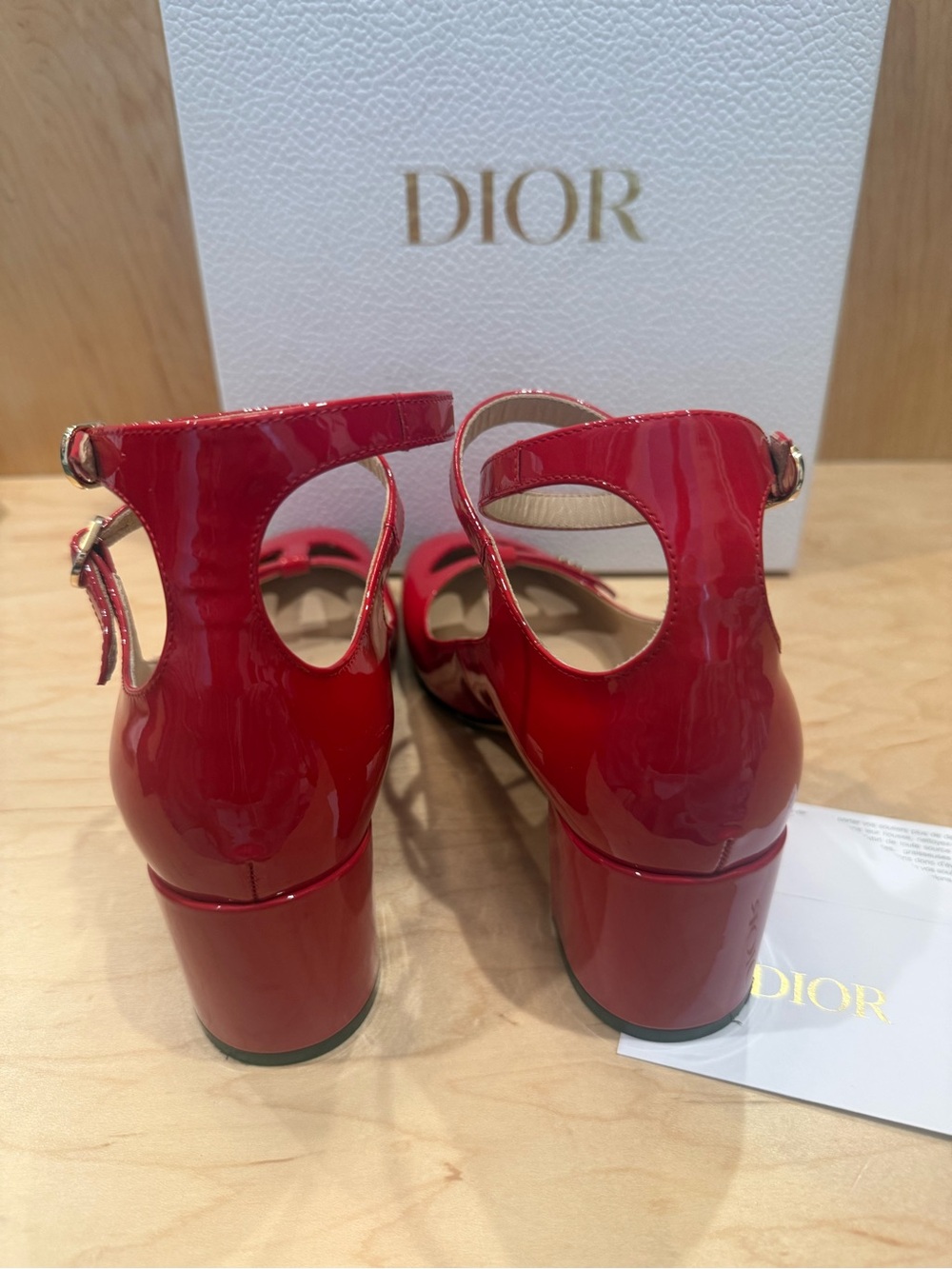 Dior Red Patent Mary Jane Double-Strap Heels with box - Picture 4 of 13